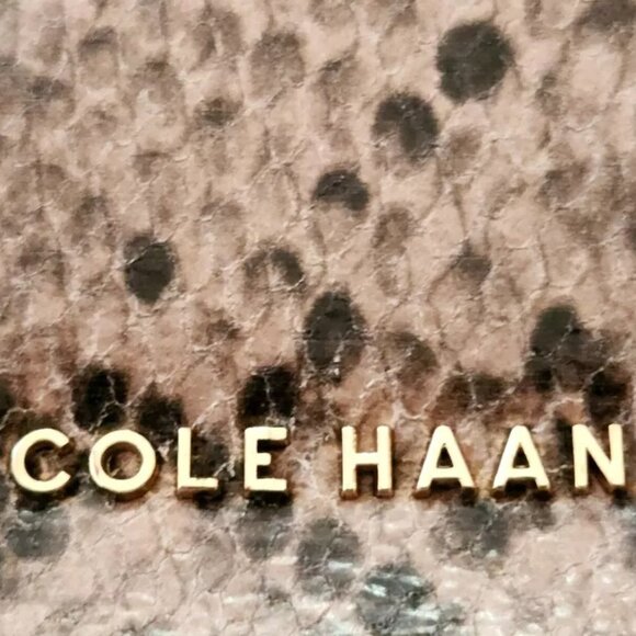 Genuine Leather Snake Python Print Embossed Tote Handbag, Cole Haan, NWOT - Picture 10 of 10
